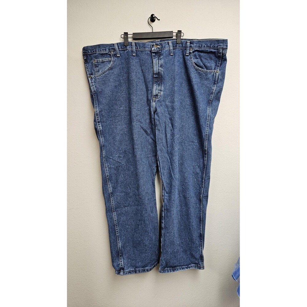 Wrangler Rugged Wear Jeans Mens 54x30 Blue Relaxed Fit Straight Denim Big Tall